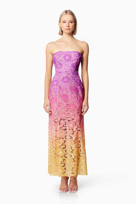 Elliatt - Mesmerizing Ombre Lace Maxi Dress