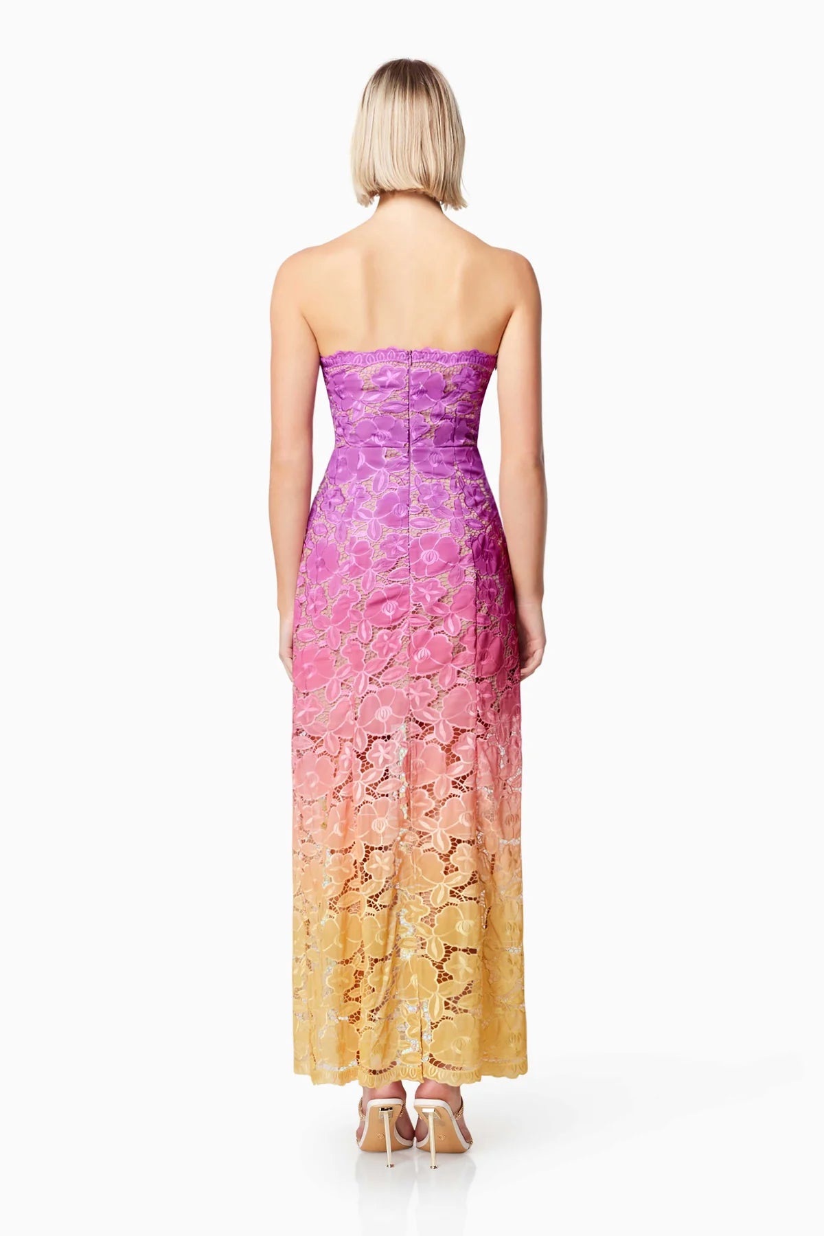 Elliatt - Mesmerizing Ombre Lace Maxi Dress