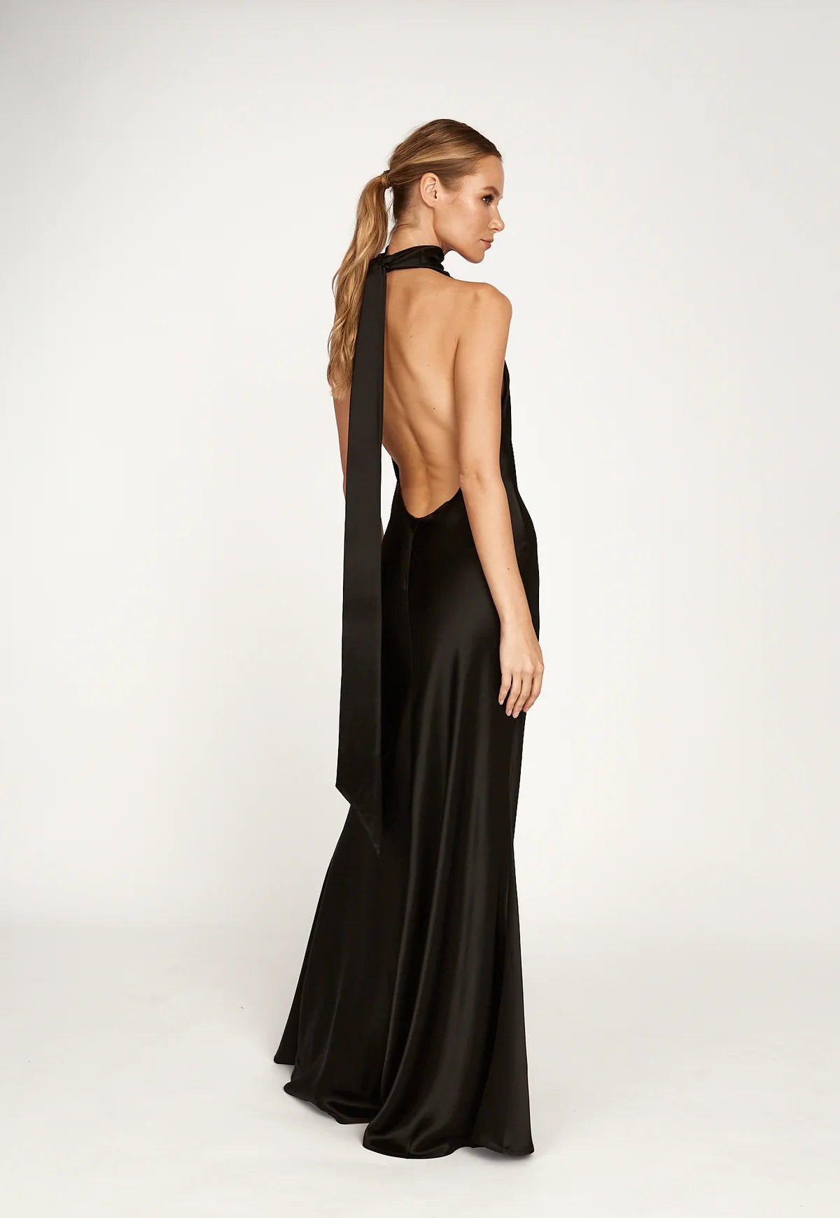 Sau Lee - Penelope backless Satin Gown 