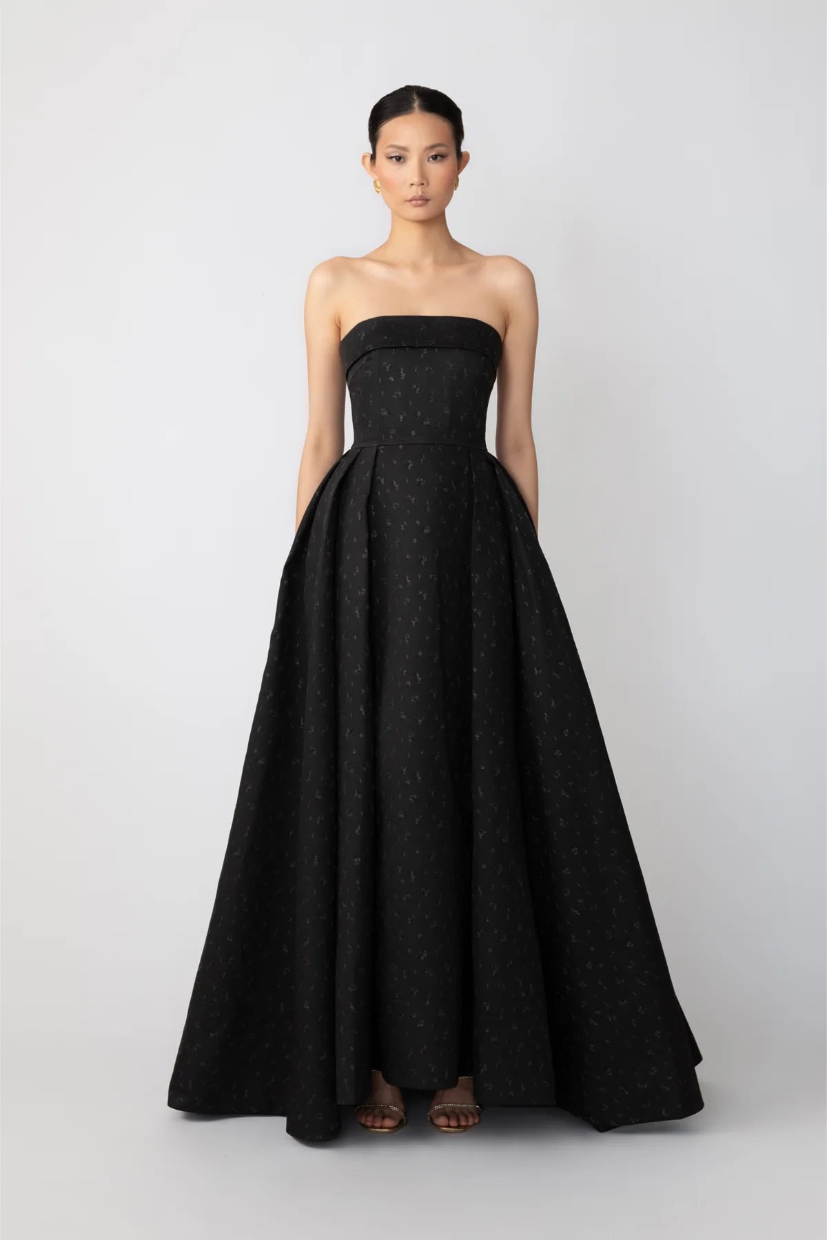 Sau Lee - Jordan Jacquard Gown (Black)