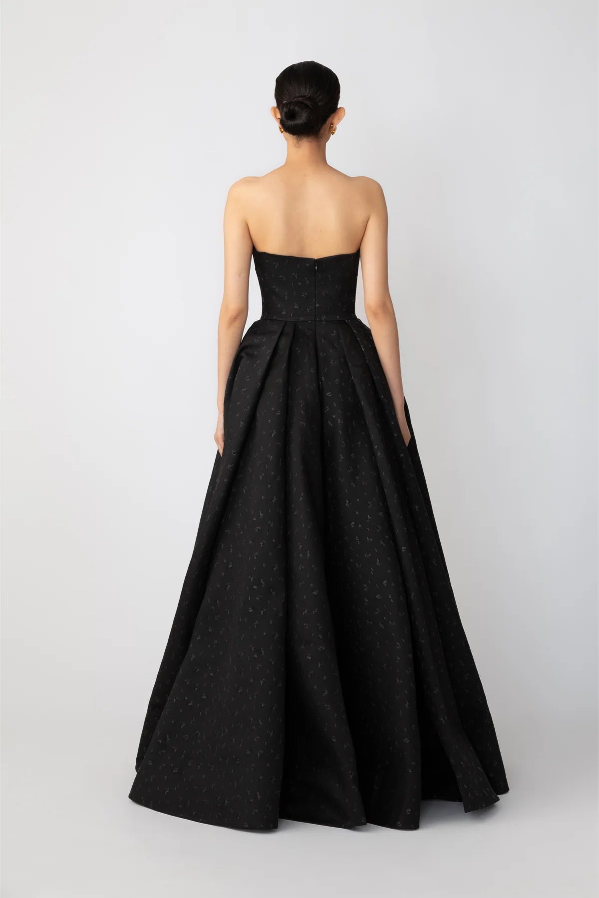 Sau Lee - Jordan Jacquard Gown (Black)